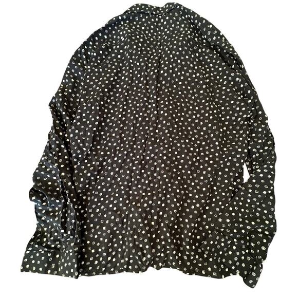 The Kooples Paris Black & White Button-Up Shirt –Viscose Large, Men’s Meteor - Picture 6 of 9